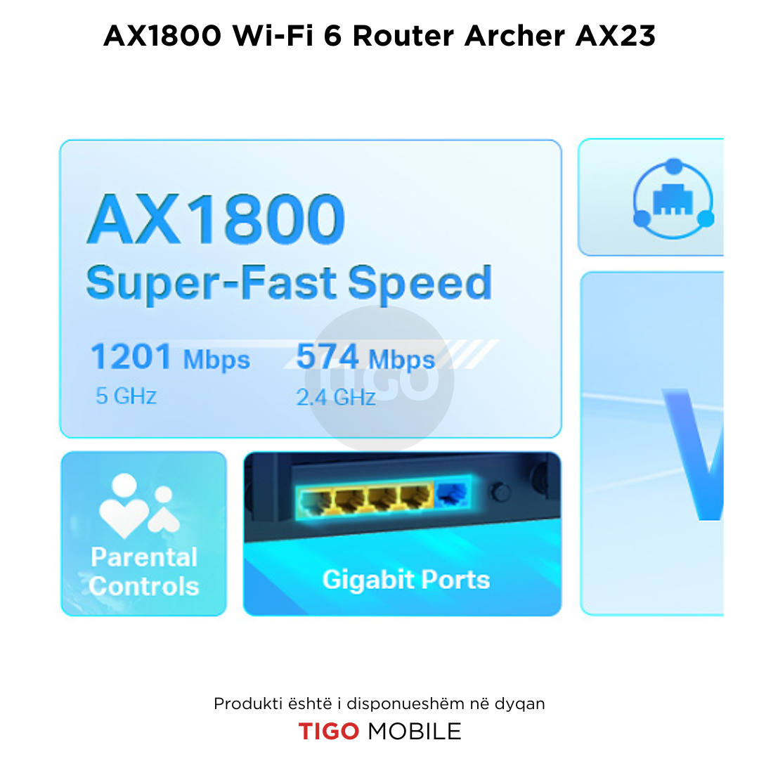AX1800 Wi-Fi 6 Router Archer AX23 | TP-LINK