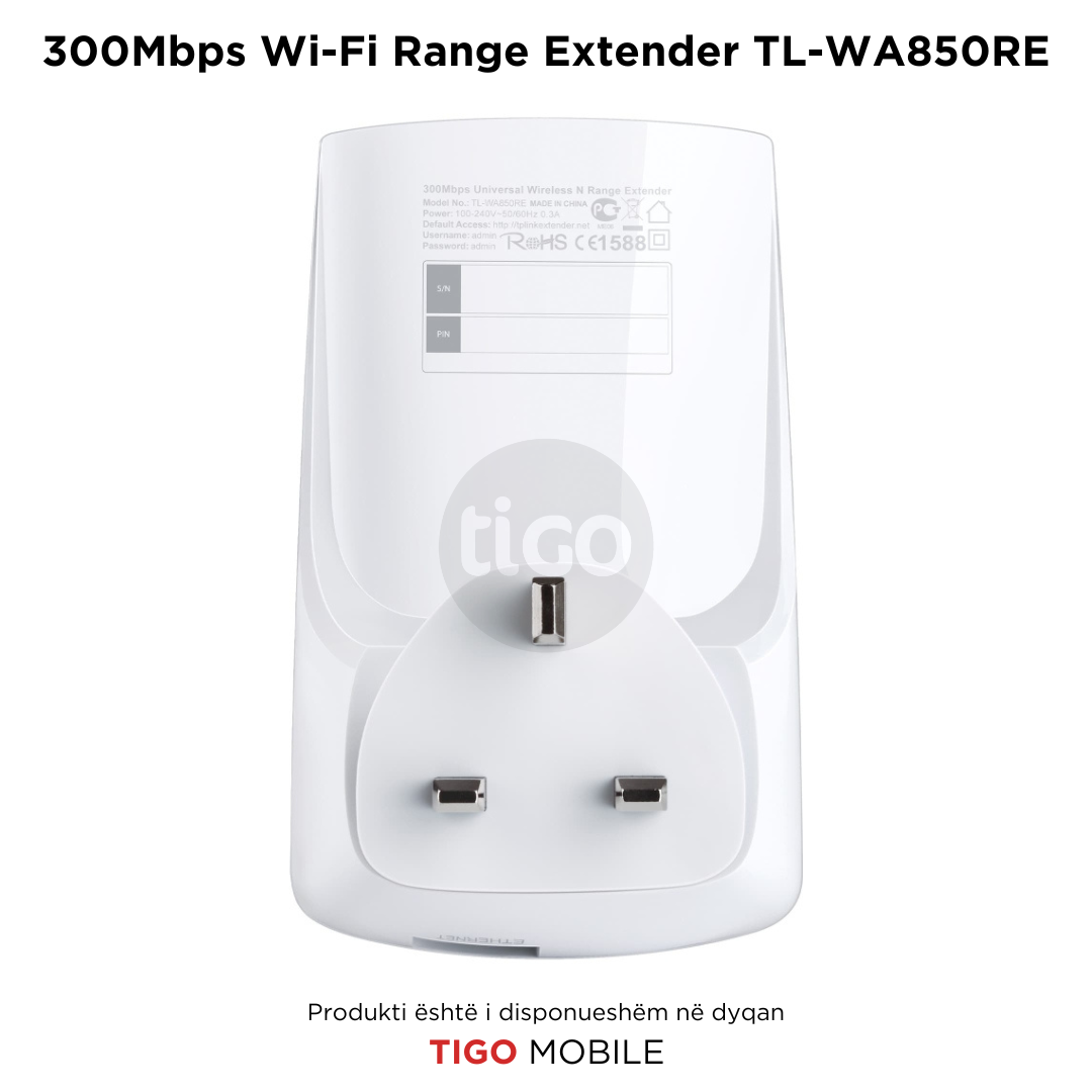 TP-LINK 300Mbps Wi-Fi Range Extender - Access Point TL-WA850RE