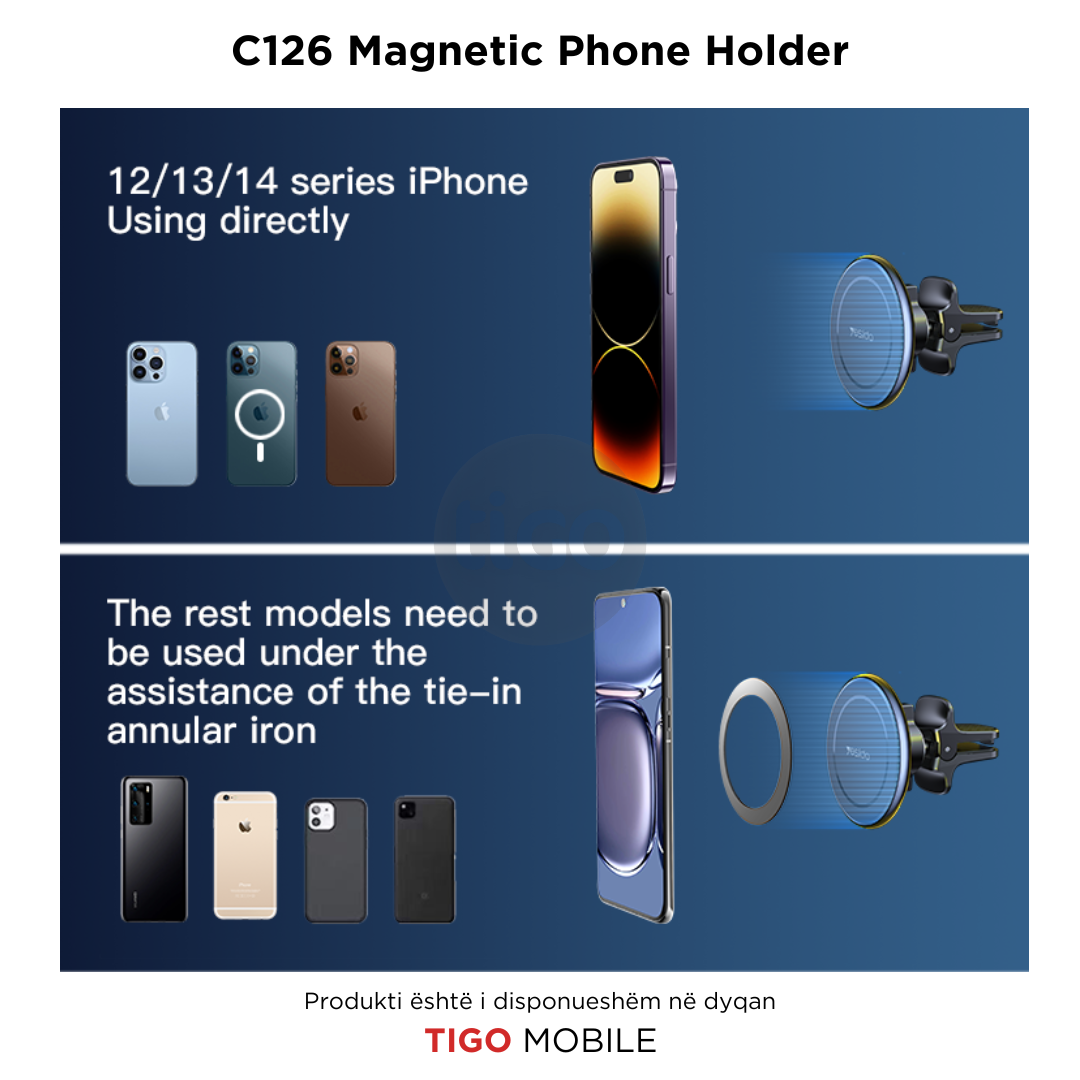 Yesido C126 – Mbajtëse Magnetike për Telefon