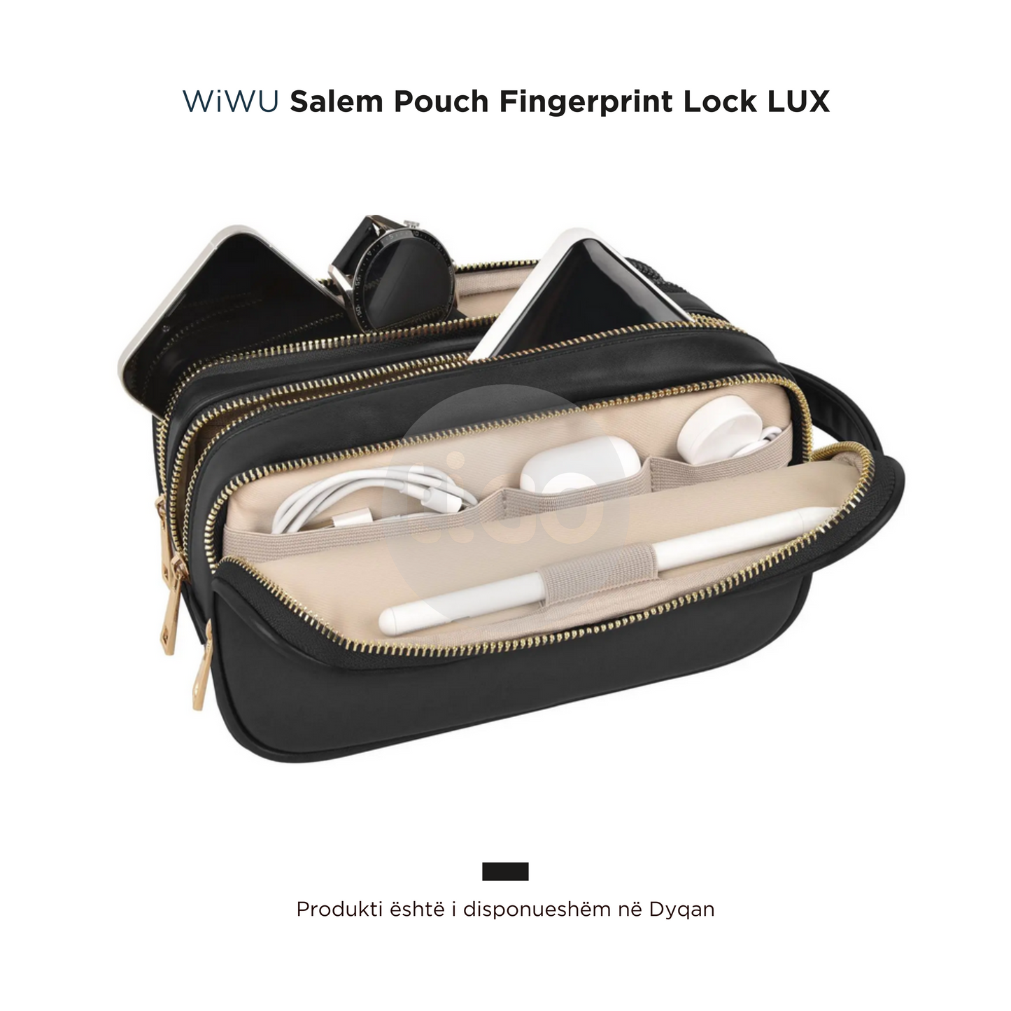 WiWU - Çantë Dore për Meshkuj Lëkurë - Salem Pounch Fingerprint
