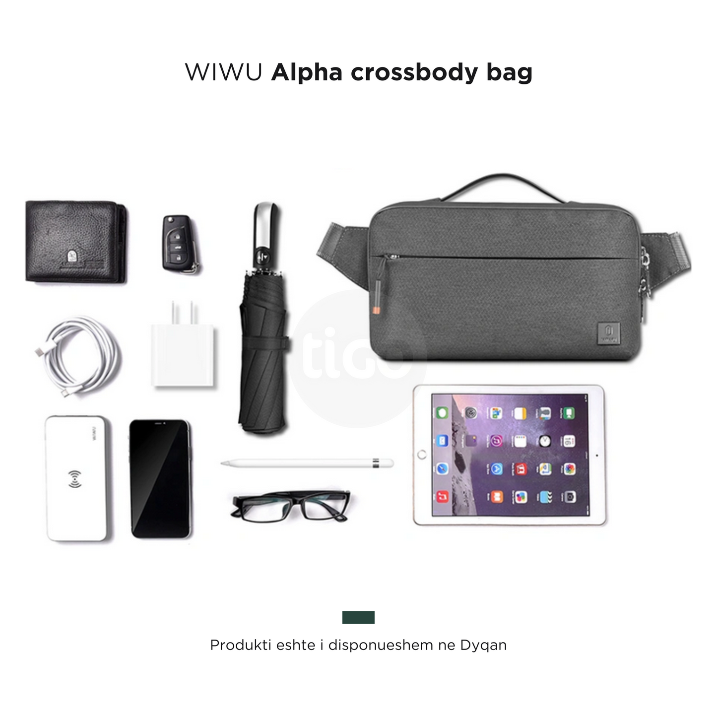 WiWU- Cante per Meshkuj Alpha crossbody bag