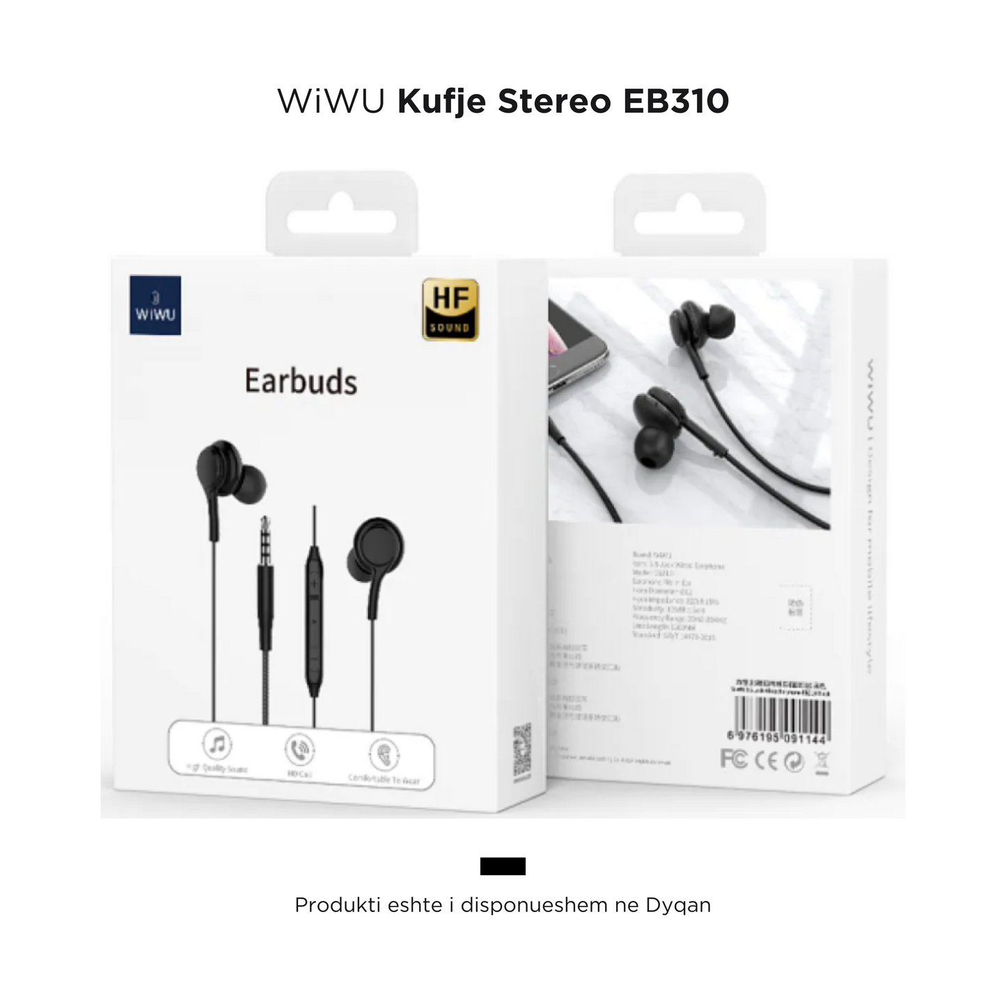 WiWU - Kufje me fishe Stereo EB310