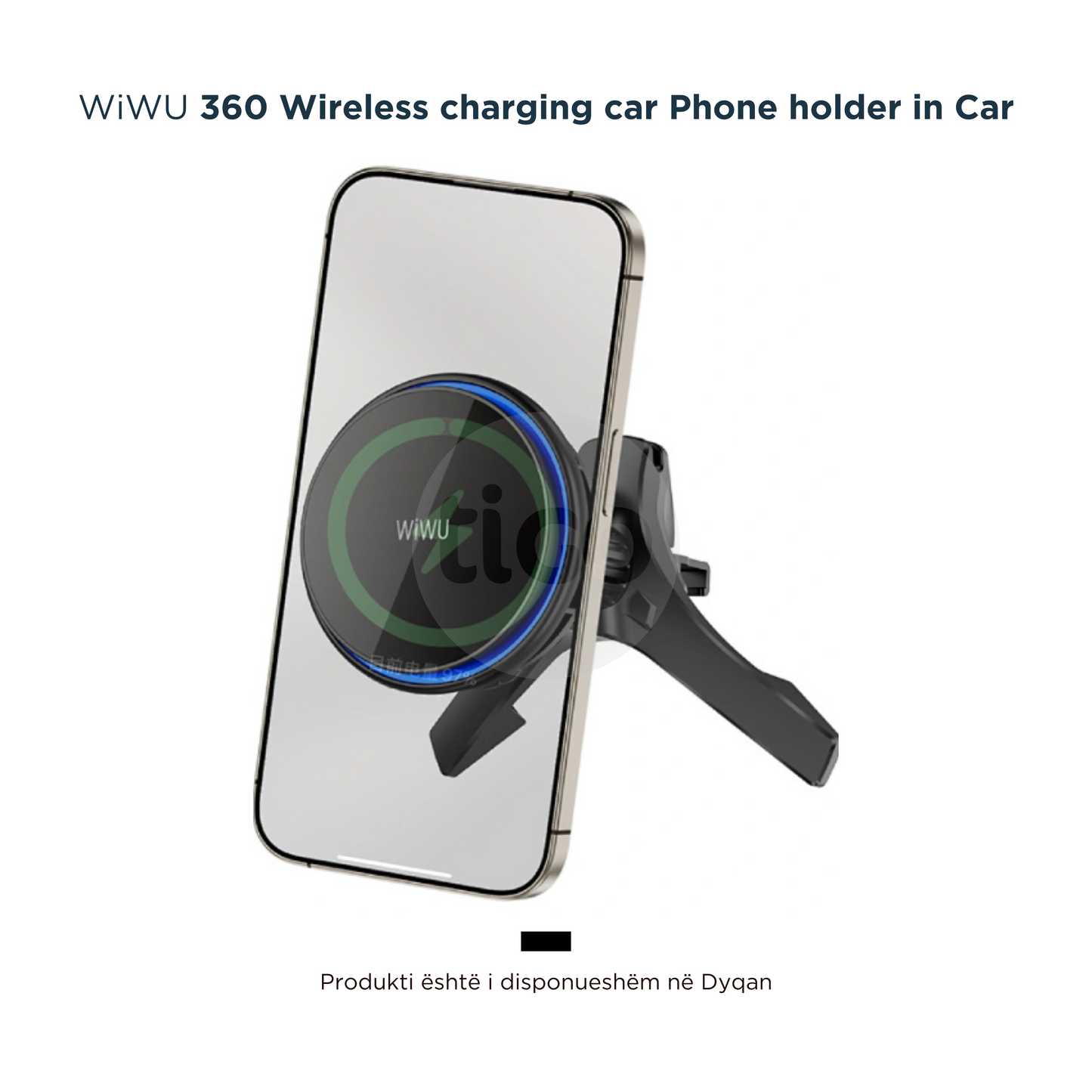 WiWU - Mbajtese Telefoni dhe Karikues Wireless per Makine 360 - CH-317