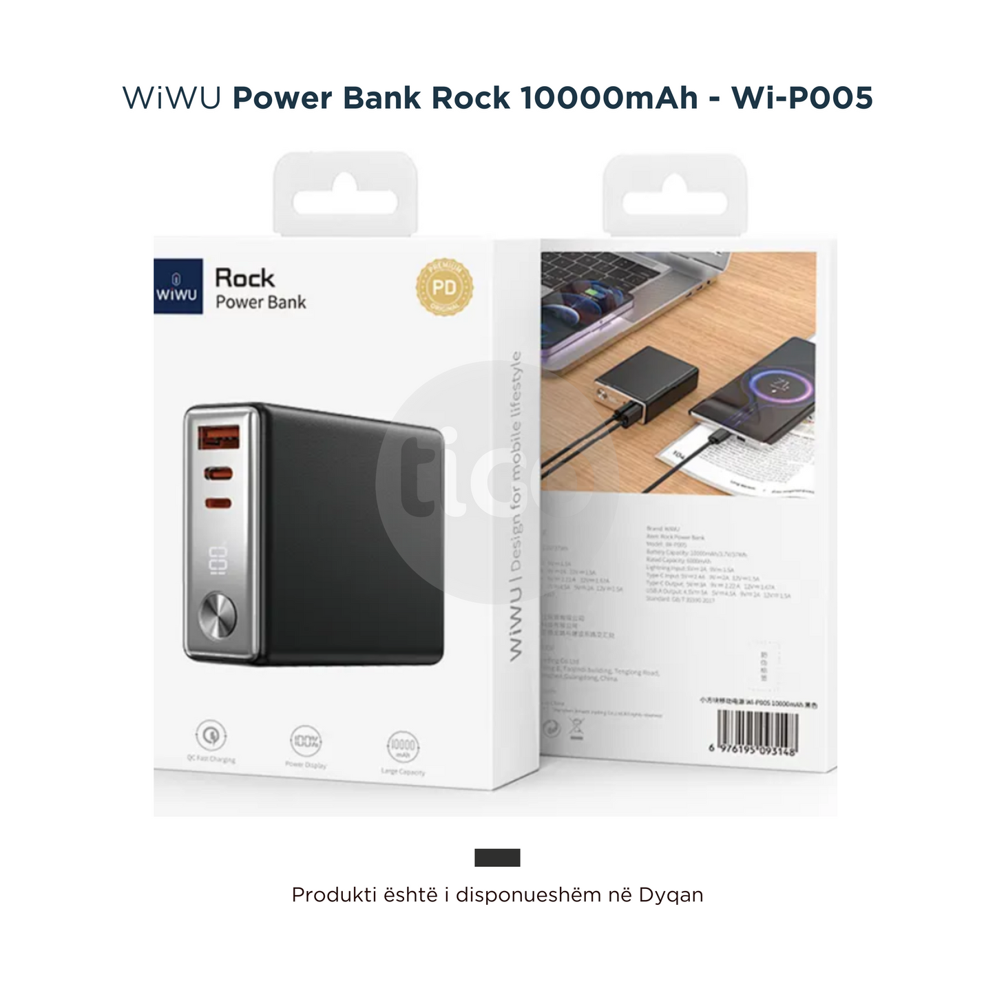 WiWU -Power Bank Rock 10000mAh - Wi-P005