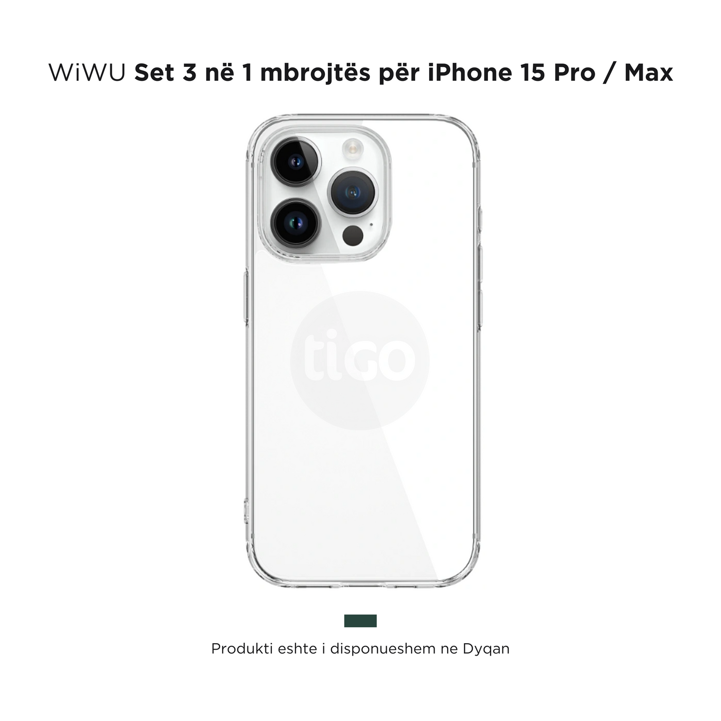 WiWU - Set 3 në 1 mbrojtës për iPhone 15 Pro / Max
