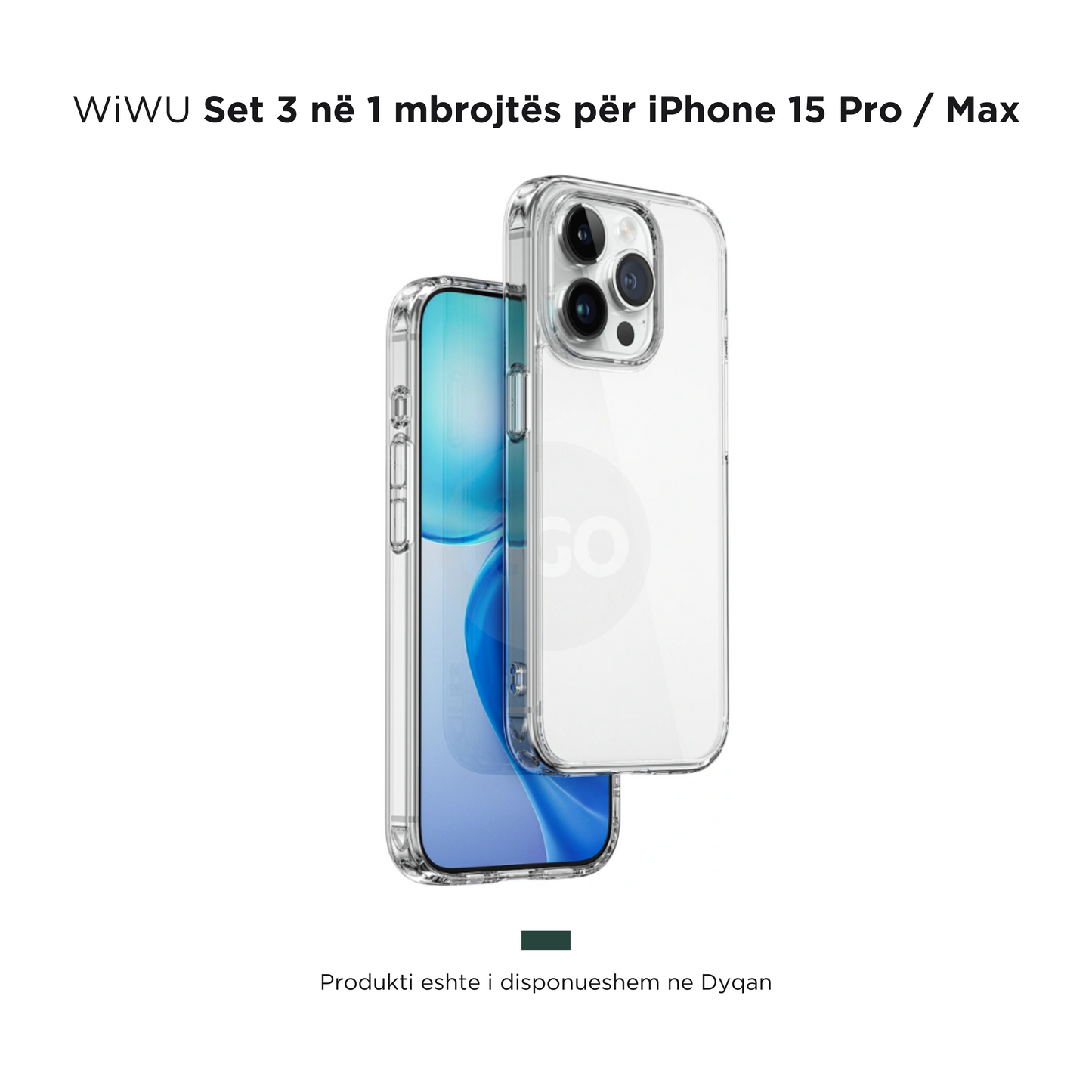 WiWU - Set 3 në 1 mbrojtës për iPhone 15 Pro / Max