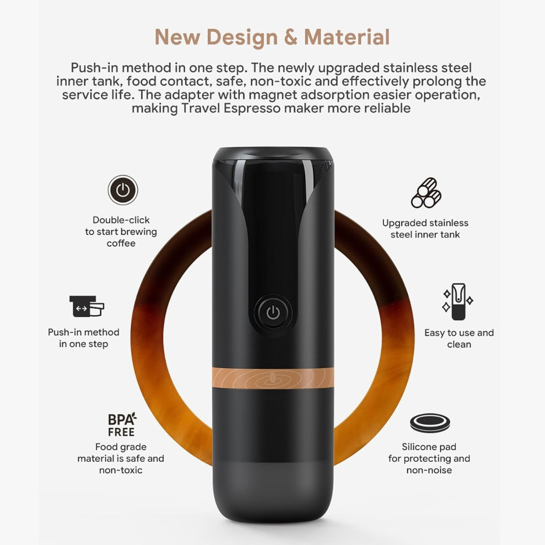 Earldom ET‑KF01 – Makinë Portative Kafeje 2‑in‑1 Travel Coffee Machine