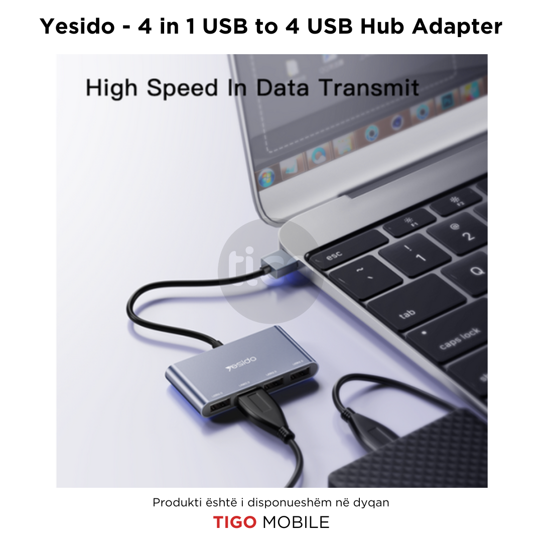 HB12 4 in 1 USB to 4 USB Hub Adapter