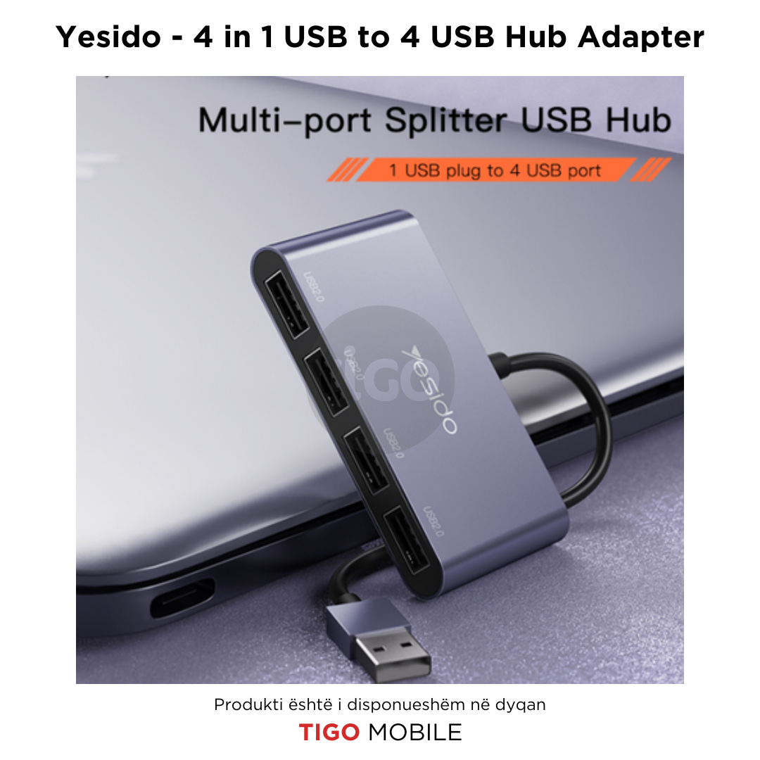 HB12 4 in 1 USB to 4 USB Hub Adapter
