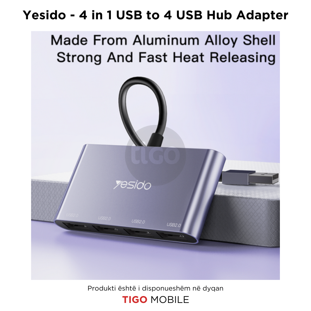 HB12 4 in 1 USB to 4 USB Hub Adapter