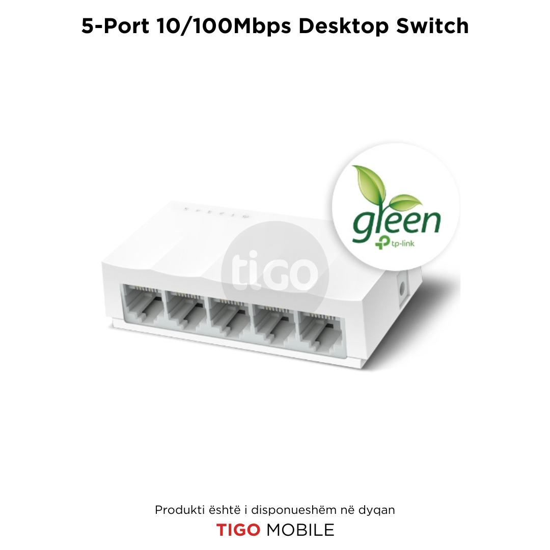 LS1005 5-Port 10/100Mbps Desktop Switch | Plug and Play | Up to 200 Mbps