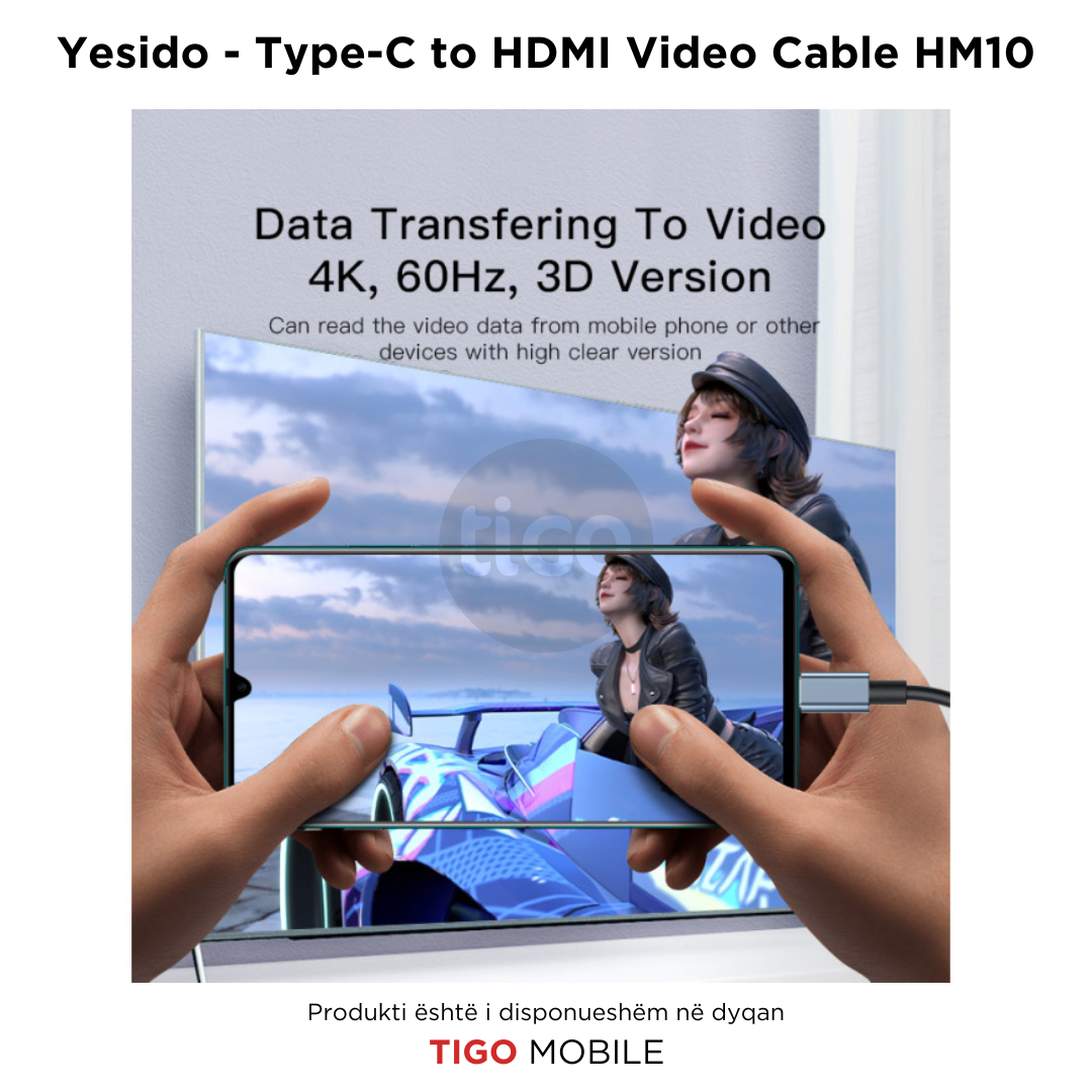 Yesido HDTV Cable - Type-C to HDMI Video Cable HM10