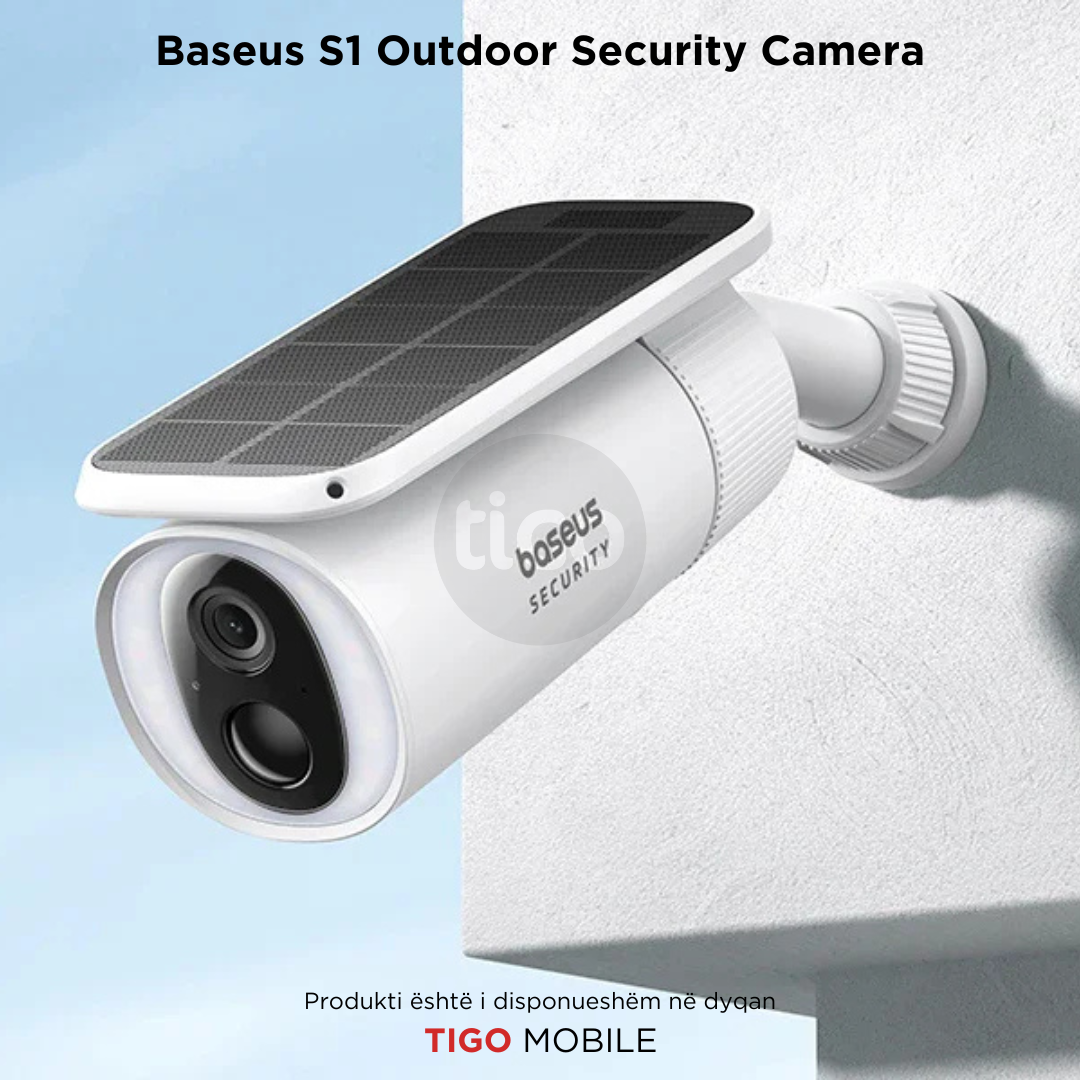 Baseus S1 Outdoor Security Camera | Kamerë Me Panel Diellor e Jashtme me Wi-Fi 1296p