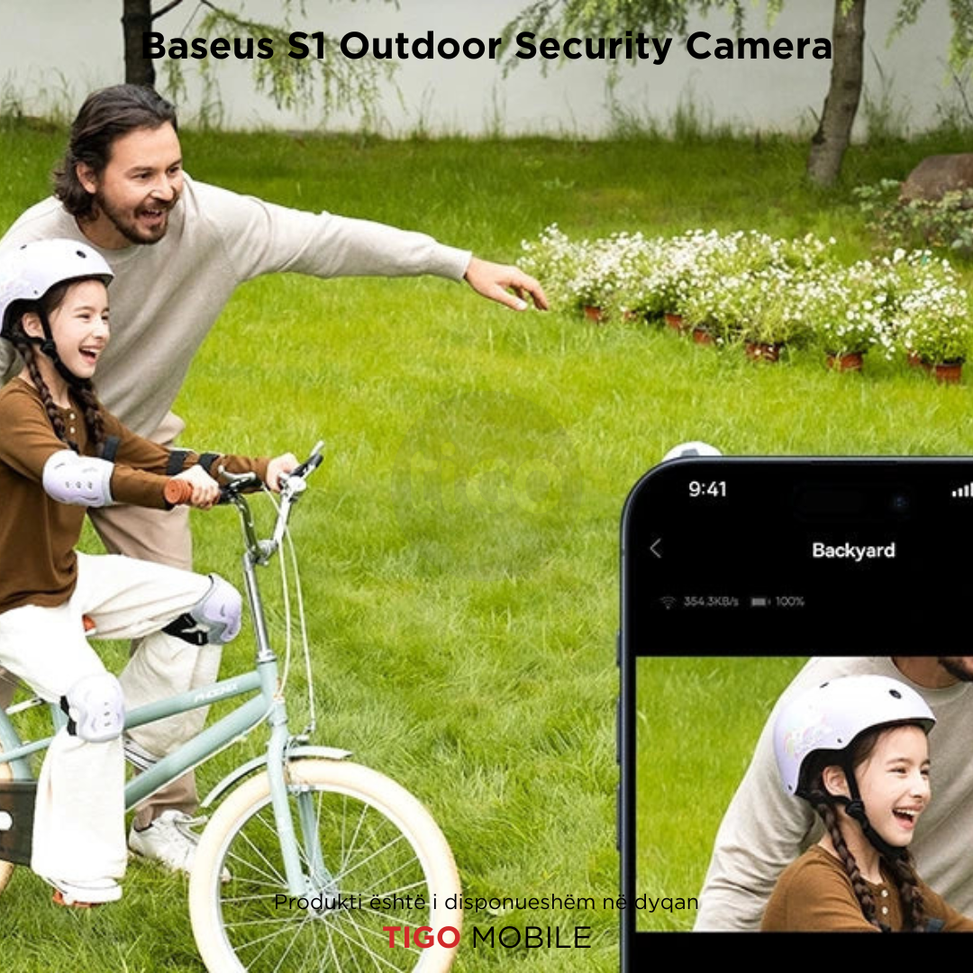Baseus S1 Outdoor Security Camera | Kamerë Me Panel Diellor e Jashtme me Wi-Fi 1296p