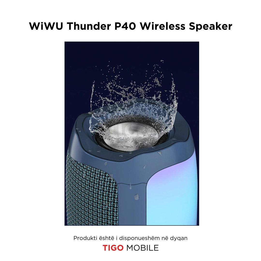 Boks me Bluetooth - WiWU Thunder P40 Wireless Speaker