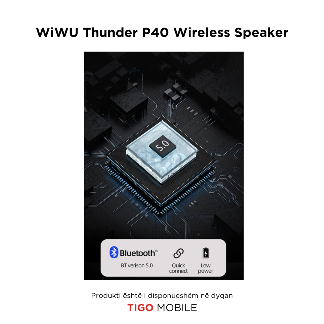 Boks me Bluetooth - WiWU Thunder P40 Wireless Speaker