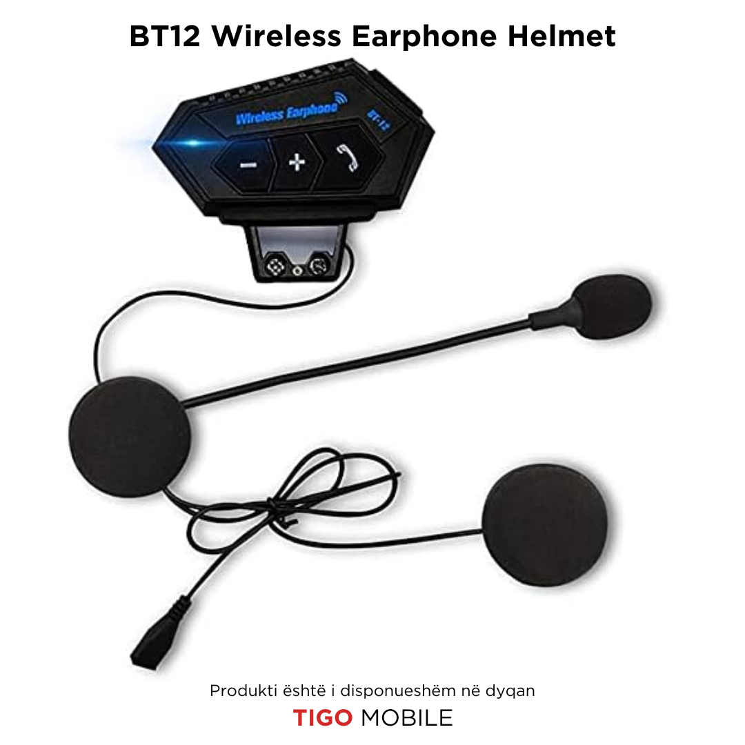Kufjet me Bluetooth Helmet BT12 per Motorr - Wireless Earphone