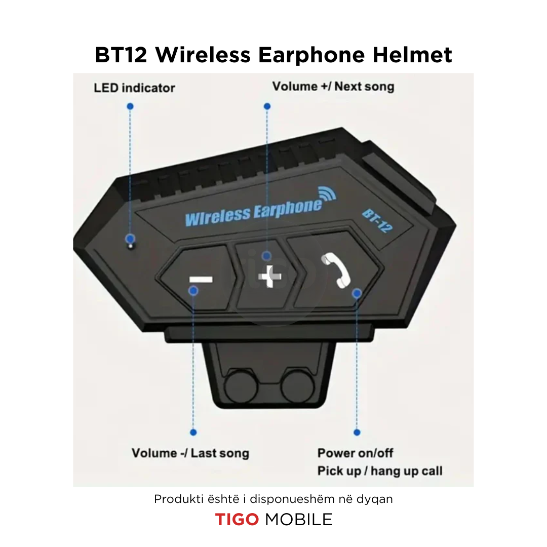 Kufje me bluetooth per motorr bt12 - tigo mobile al