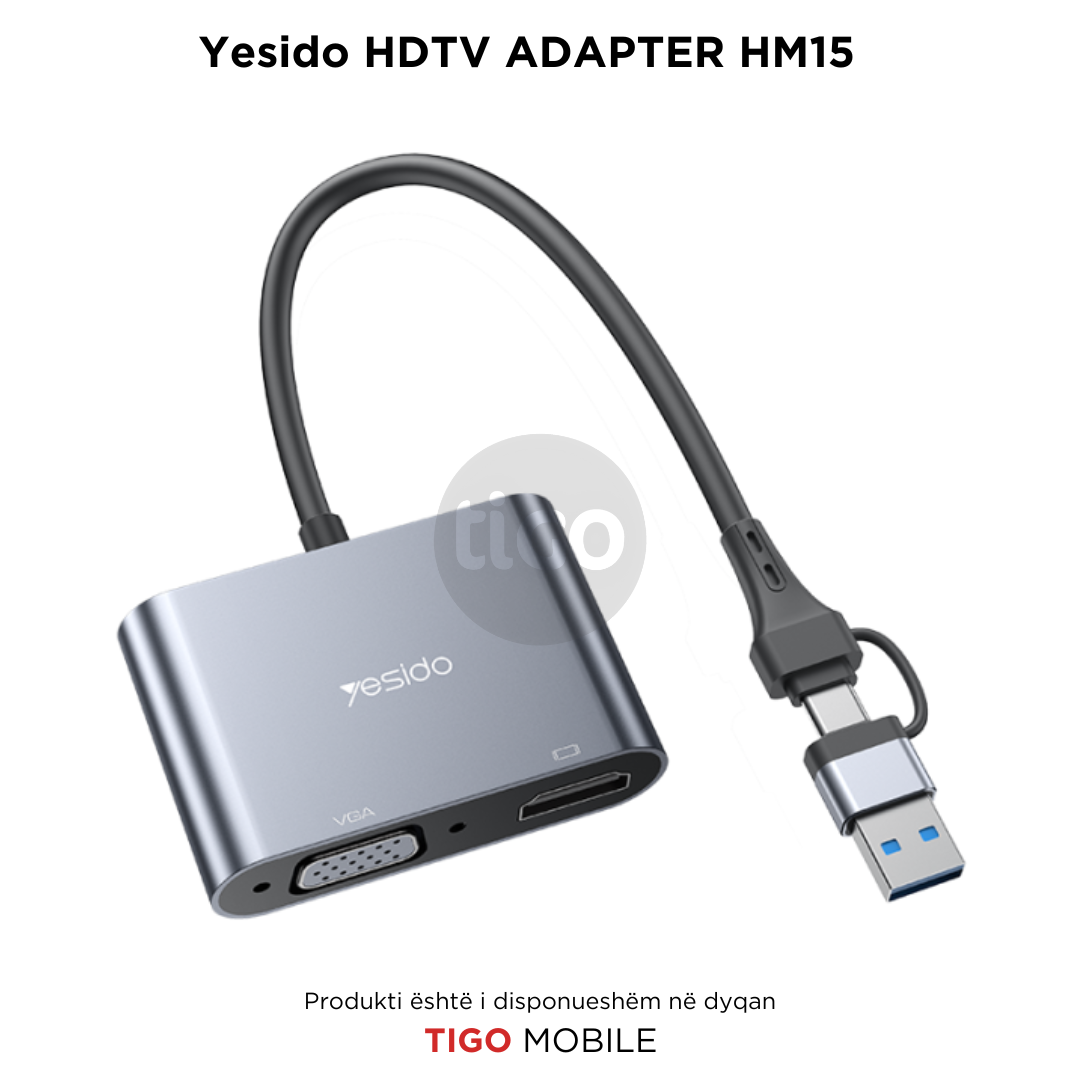 HDTV ADAPTER - HM15 Ultra-low Latency TC & USB Dual System Compatible Computer Split Screen Laptop Screen Splitter