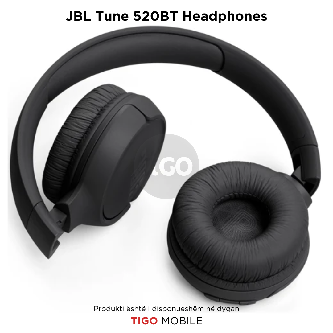 Kufje Wireless - JBL Tune 520BT tingull të fuqishëm JBL Pure Bass - Bluetooth 5.3 -TIGO MOBIE AL