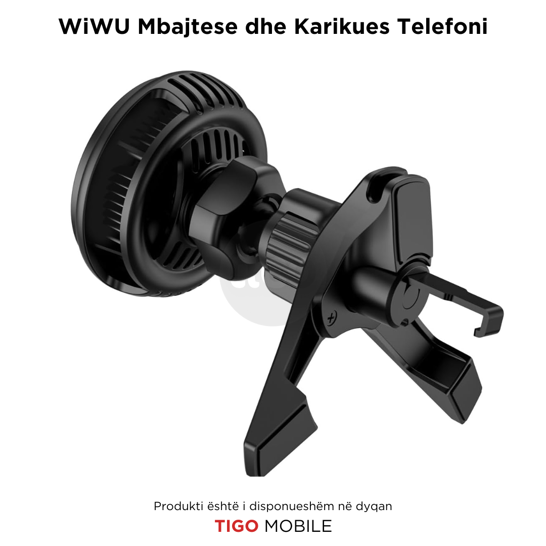 WiWU - Mbajtes dhe Karikues Telefoni - 15W Wireless Charging Car Mount CH-317