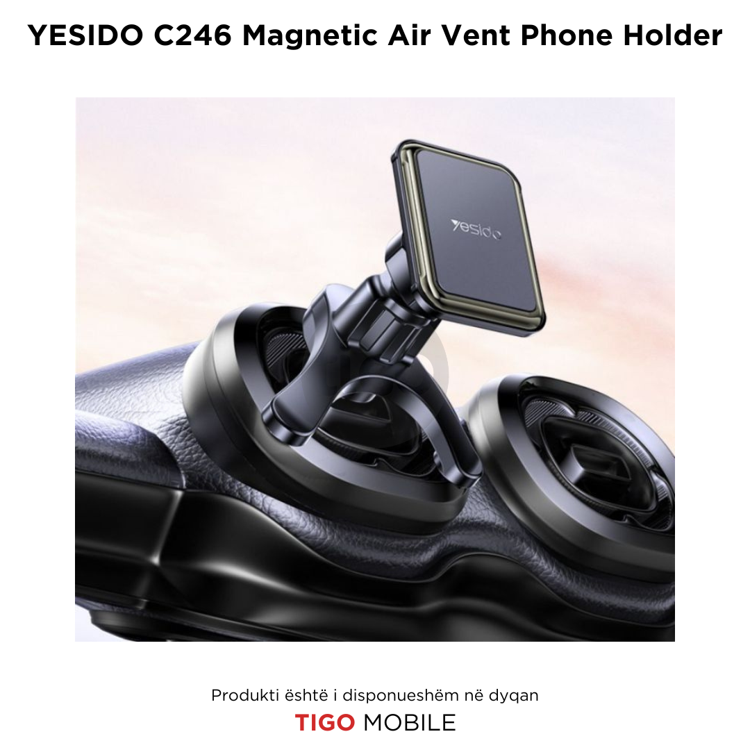 Mbajtëse Magnetike Telefoni në Makinë – Free Rotating Angle Upgraded Airvent Clip Stably c246 Standing Magnetic Air Vent Phone Holder C246