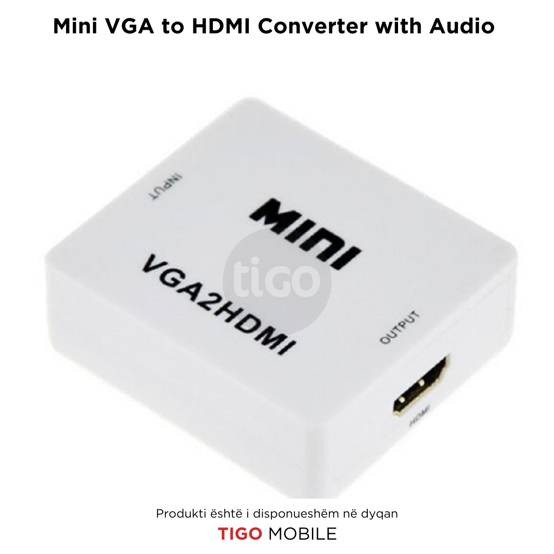 Mini VGA në HDMI Konvertues me Audio – VGA2HDMI 1080P | VGA-HDMI
