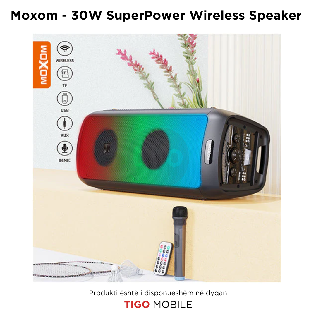 Moxom - Boks me Bluetooth 30W SuperPower Wireless Speaker