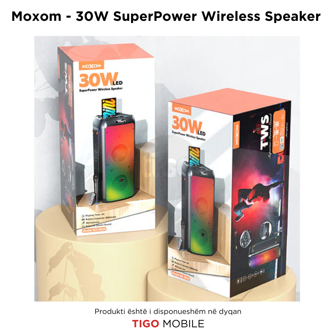 Moxom - Boks me Bluetooth 30W SuperPower Wireless Speaker
