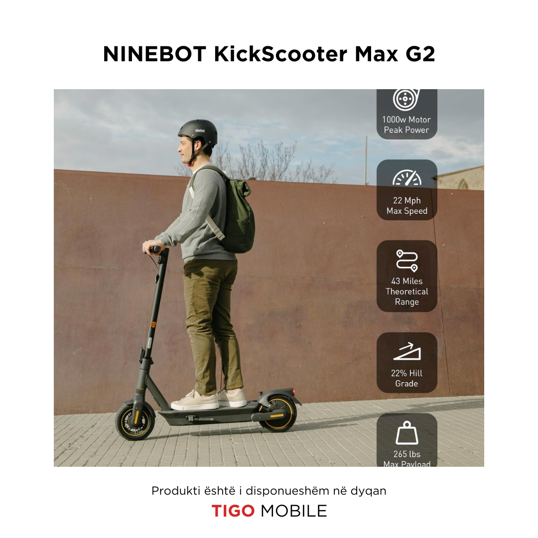 Skuter Elektrik Ninebot MAX G2 | 70 Km Distance