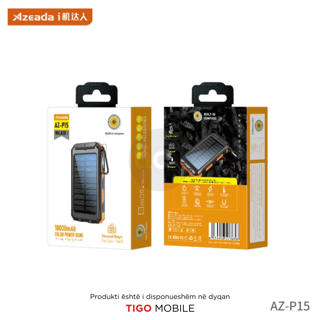Azeada Walker I Solar Powerbank 10000mAh AZ-P15