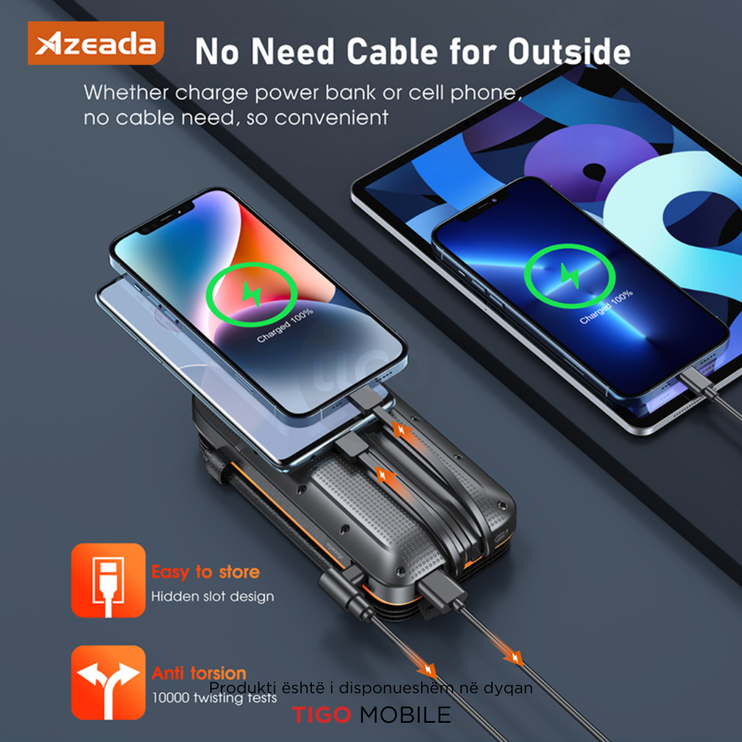 Azeada Walker II - 20000mAh Solar Power Bank AZ-P16