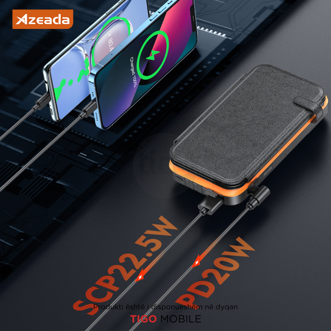 Azeada Walker II - 20000mAh Solar Power Bank AZ-P16