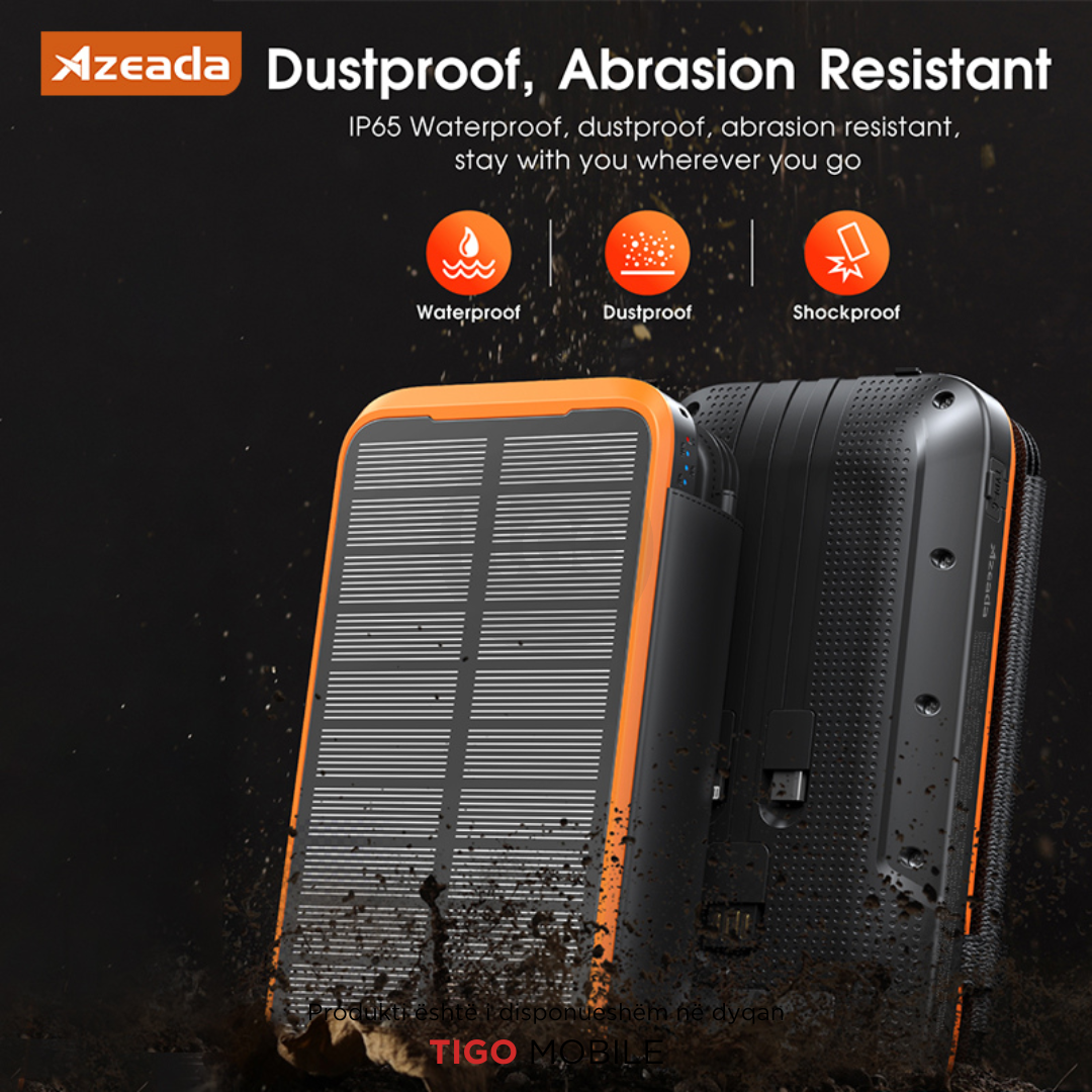 Azeada Walker II - 20000mAh Solar Power Bank AZ-P16