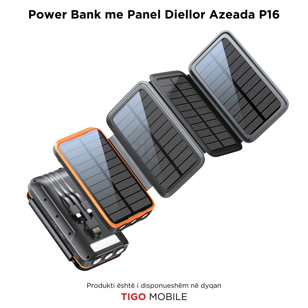 Azeada Walker II - 20000mAh Solar Power Bank AZ-P16