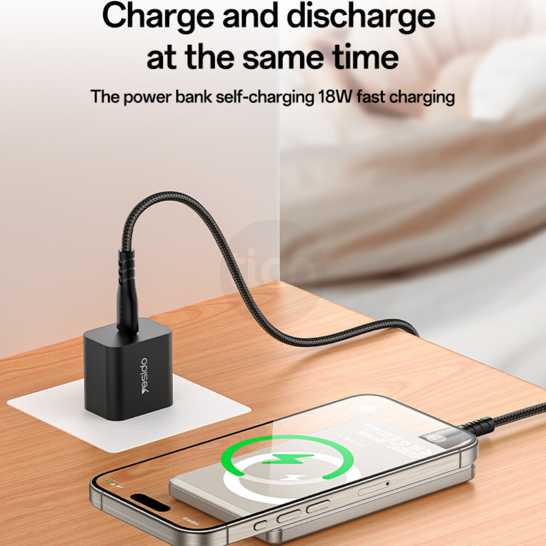 Yesido – Power Bank 5,000mAh Ultra i Hollë me Karikim Wireless Magnetik 15W - YP66 Wireless Fast Charging Magnetic