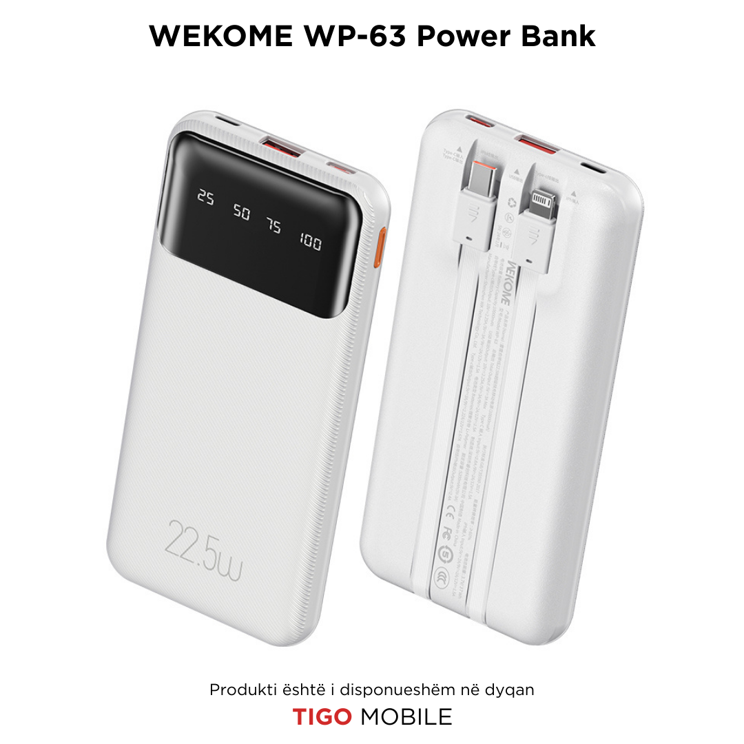 Power Bank 10000 mAh - WEKOME WP-63