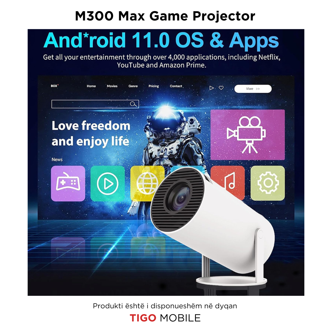 Projektor - M300 Max Game Projector Retro - 2in1 Professional Chip
