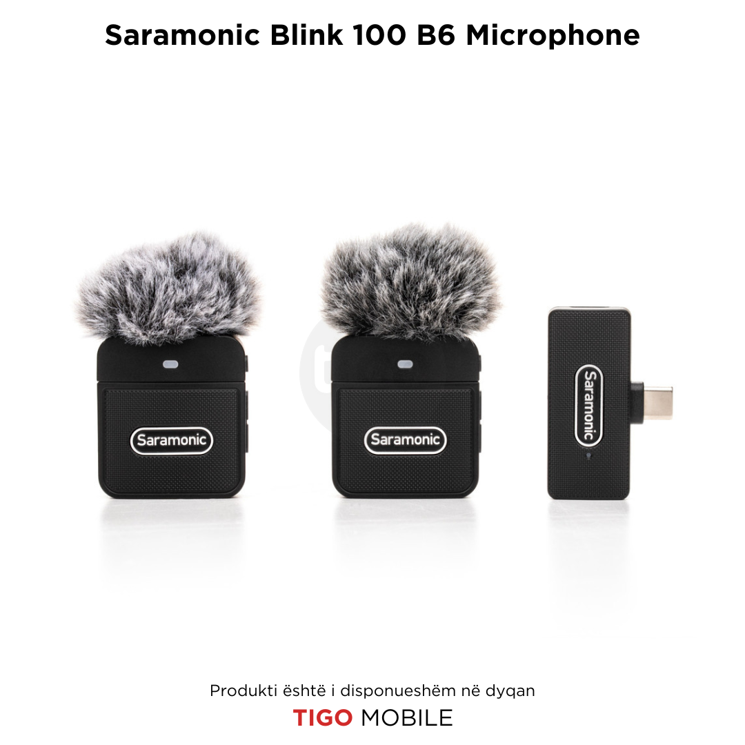 Saramonic Blink 100 B6 – Mikrofon Wireless për 2 Persona me USB-C për Telefon & PC