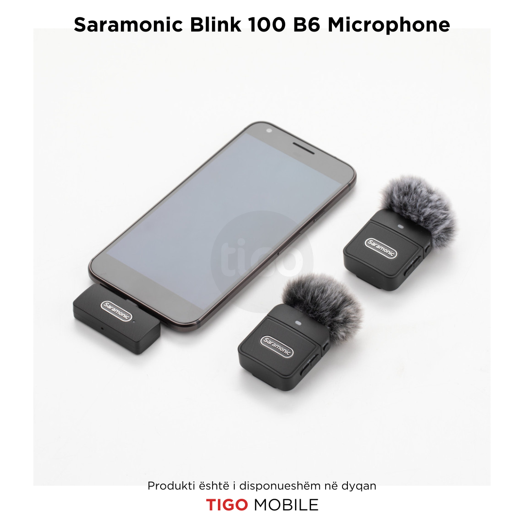 Saramonic Blink 100 B6 – Mikrofon Wireless për 2 Persona me USB-C për Telefon & PC