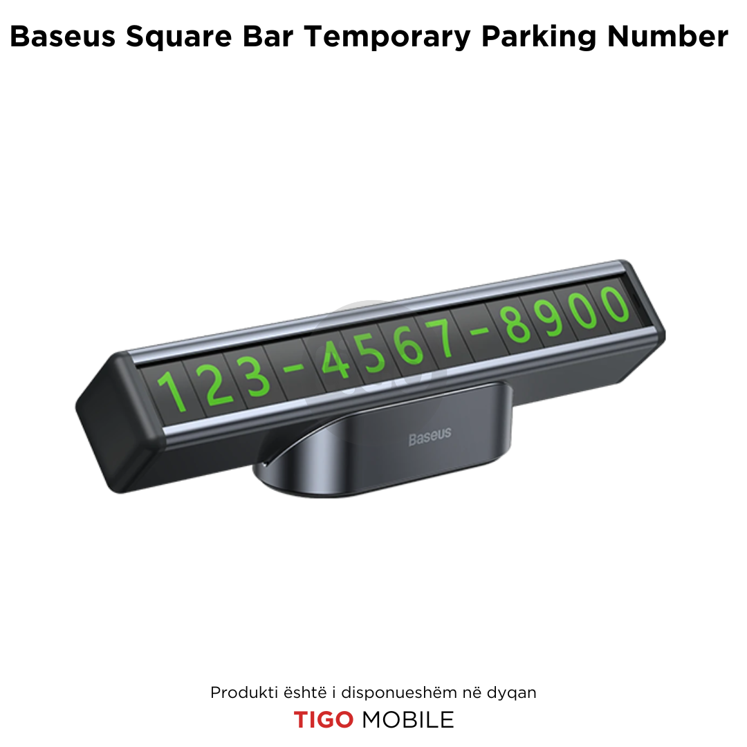 Numerator Telefoni Metalik Magnetik Baseus - Square Bar Temporary Parking Number - TIGO MOBILE AL
