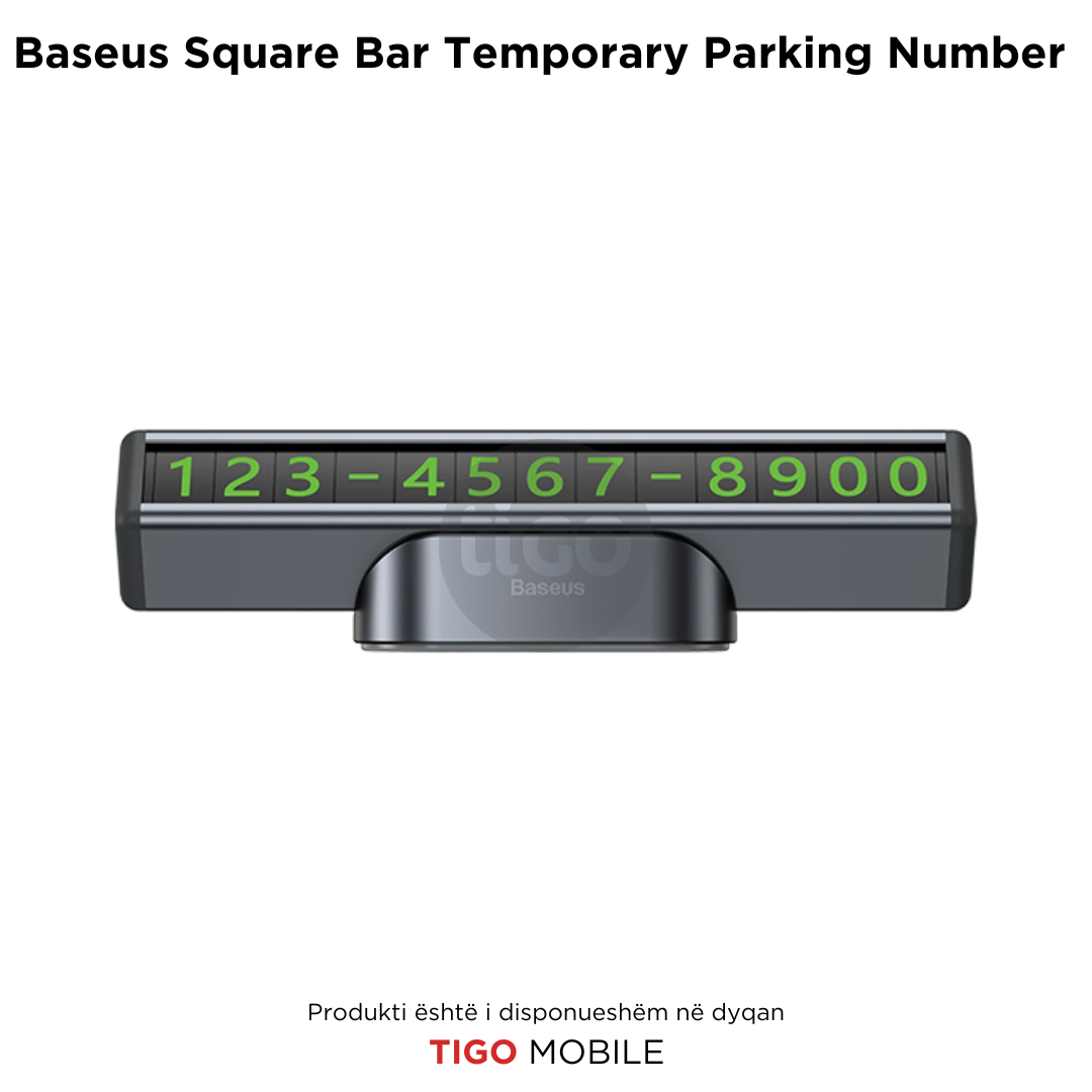 Numerator Telefoni Metalik Magnetik Baseus - Square Bar Temporary Parking Number - TIGO MOBILE AL