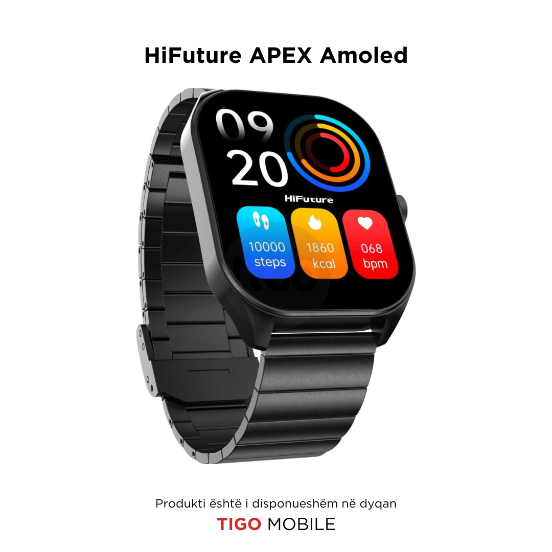 Ore inteligjente smart watch hifuture apex amoled me bateri te fuqishme dhe me ekran 2.04' - TIGO MOBILE AL