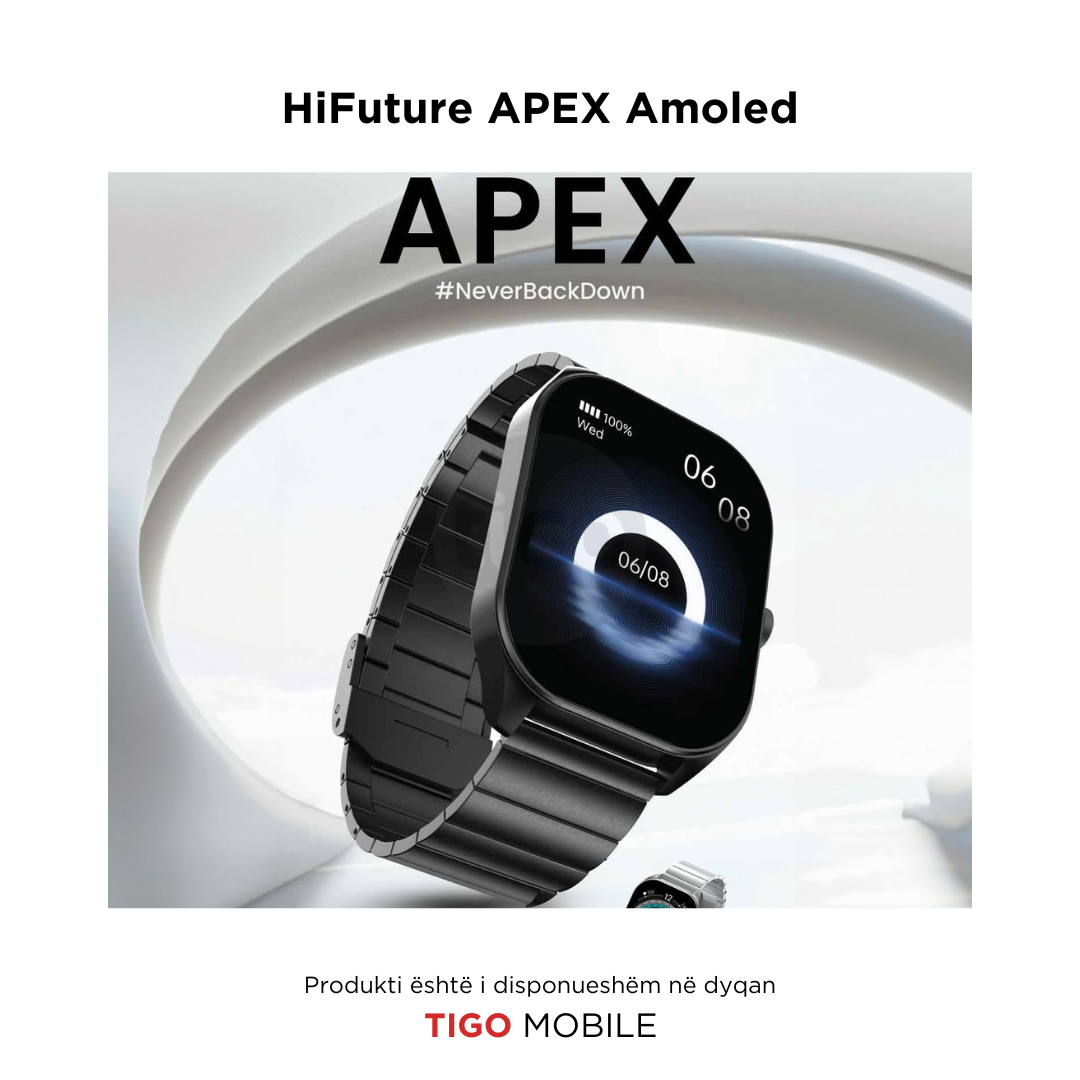 Ore inteligjente smart watch hifuture apex amoled me bateri te fuqishme dhe me ekran 2.04' - TIGO MOBILE AL