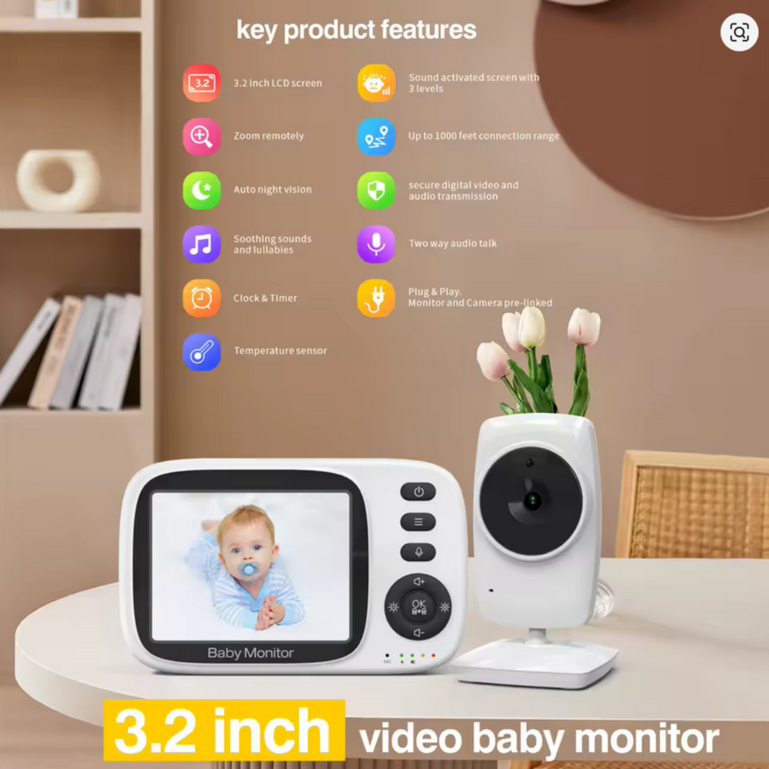 Video Baby Monitor me Ekran 2.4” – Monitorim për Foshnje Kamer