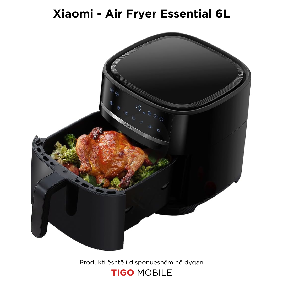 Xiaomi Air Fryer Essential 6L Fryer i Ajrit me Kapacitet të Madh për Gatim të Shëndetshëm - Tigo Mobile