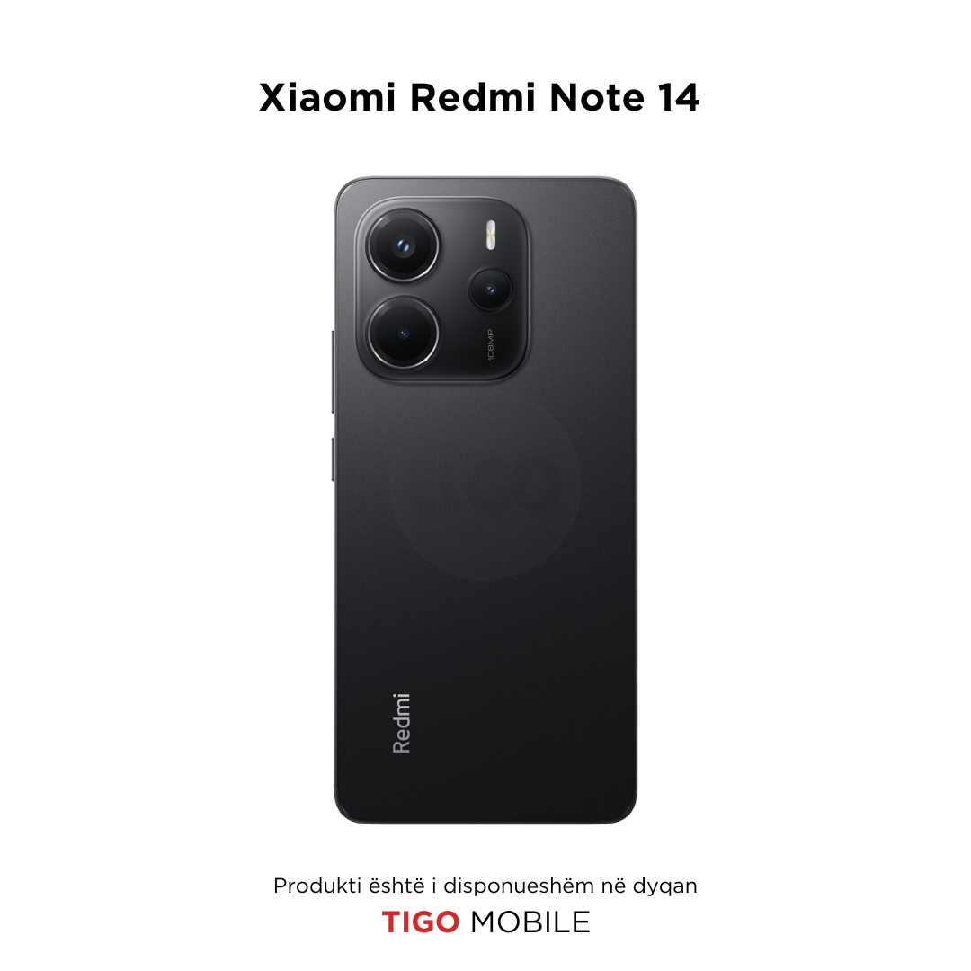 Xiaomi Redmi Note 14 Black - 4G Tigo Mobile AL