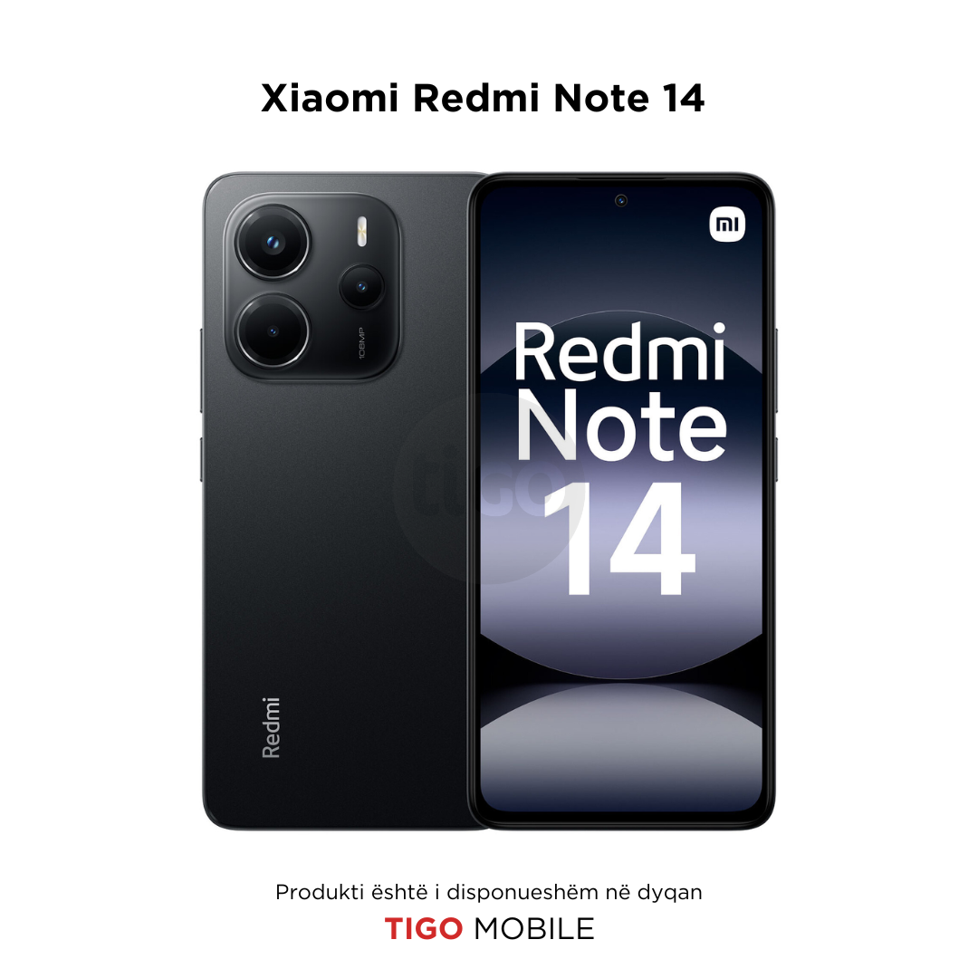 Xiaomi Redmi Note 14 Black - 4G Tigo Mobile AL