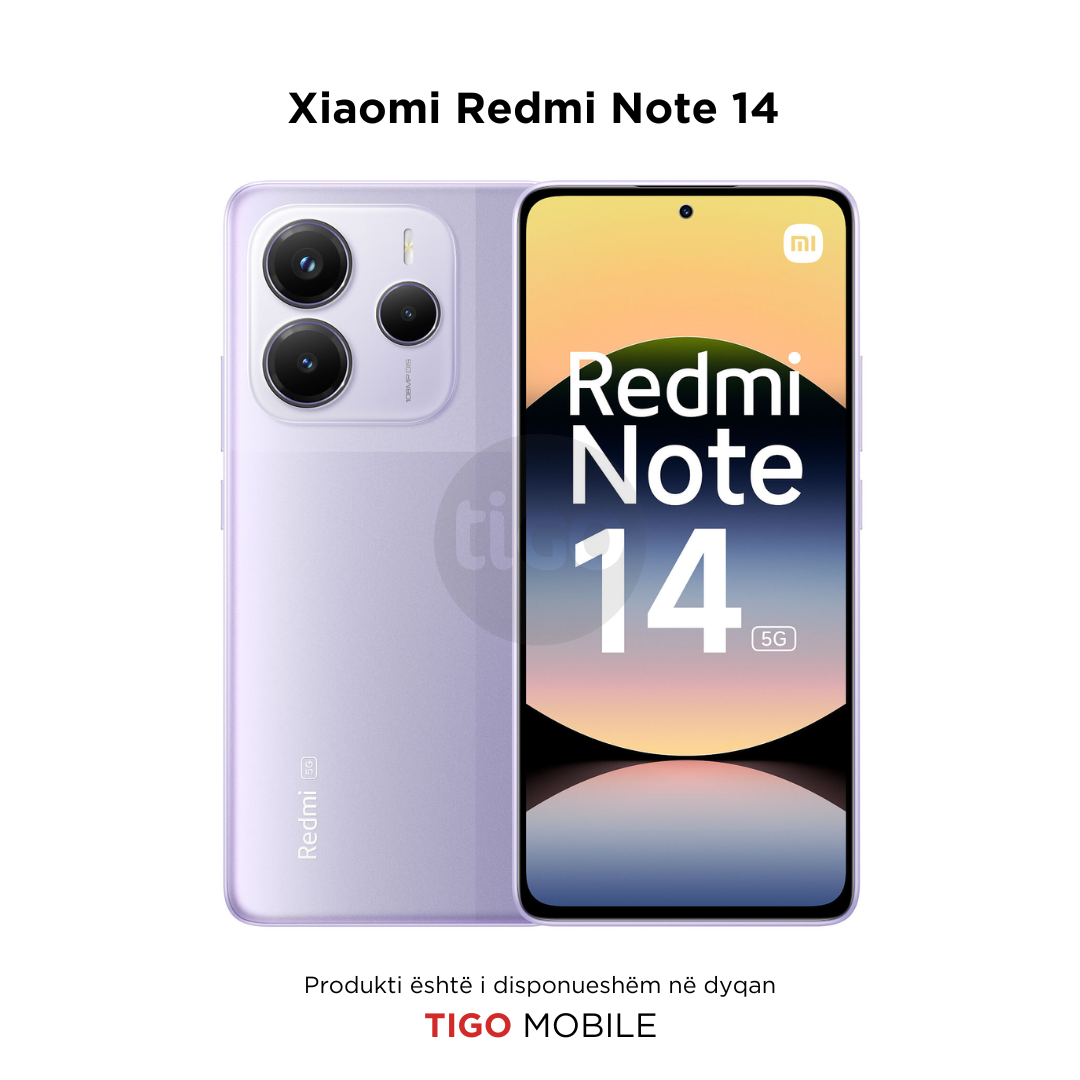 Xiaomi Redmi Note 14 Purple- 4G Tigo Mobile AL