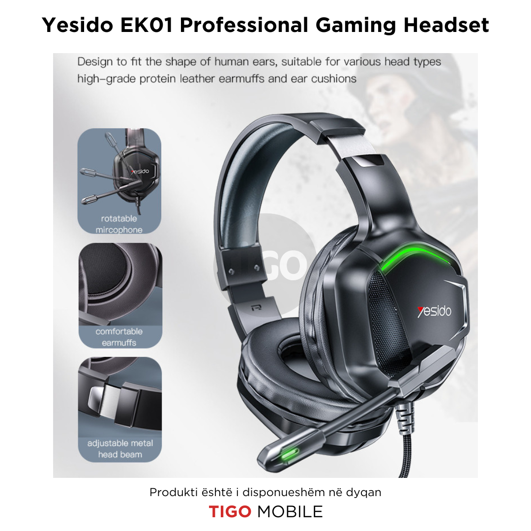 Yesido - Professional special for gamer gaming headset headphones EK01